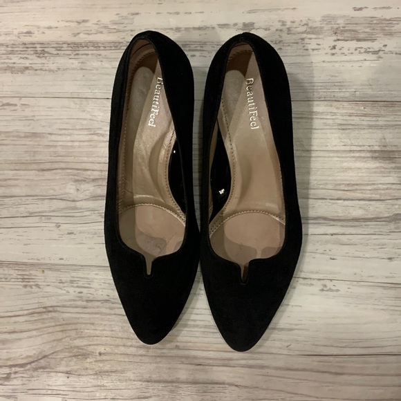 BeautiFeel suede baby heels size 36 US 5.5 - Picture 1 of 10
